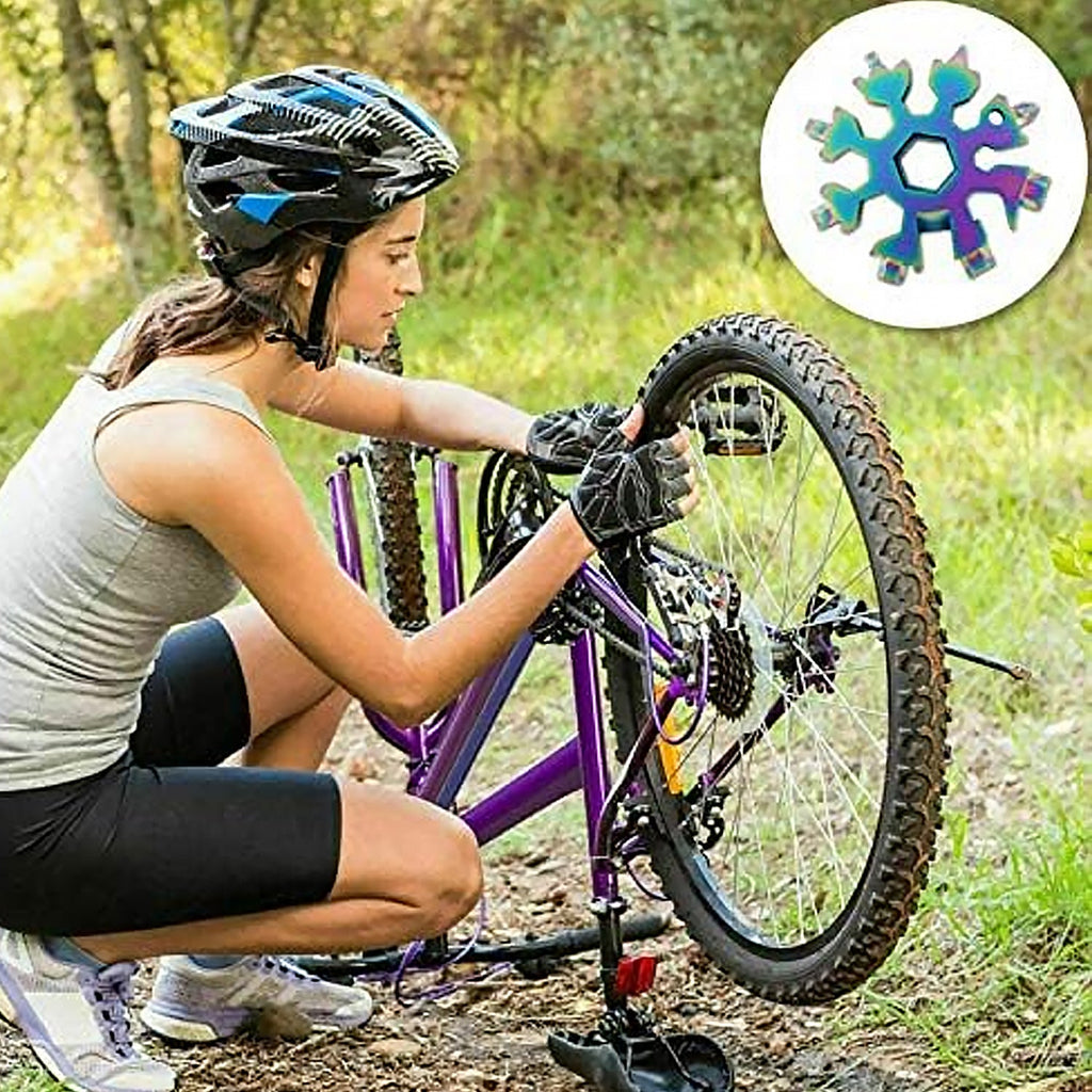 & Portable 18-in-1 Snowflake Multi-Tool – Bottle Opener, Screwdriver & Wrench Kit