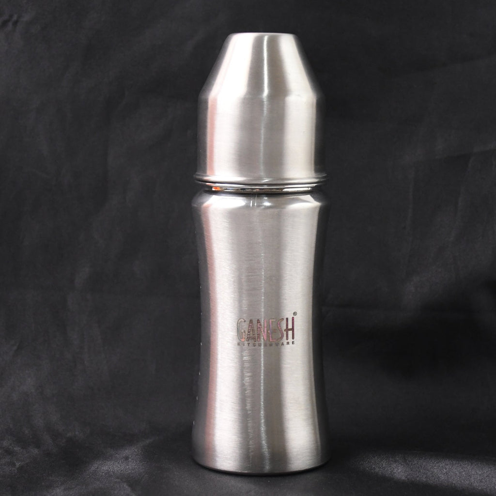 Ganesh Stainless Steel Baby Feeding Bottle for New Born Infants Toddler  250 ML