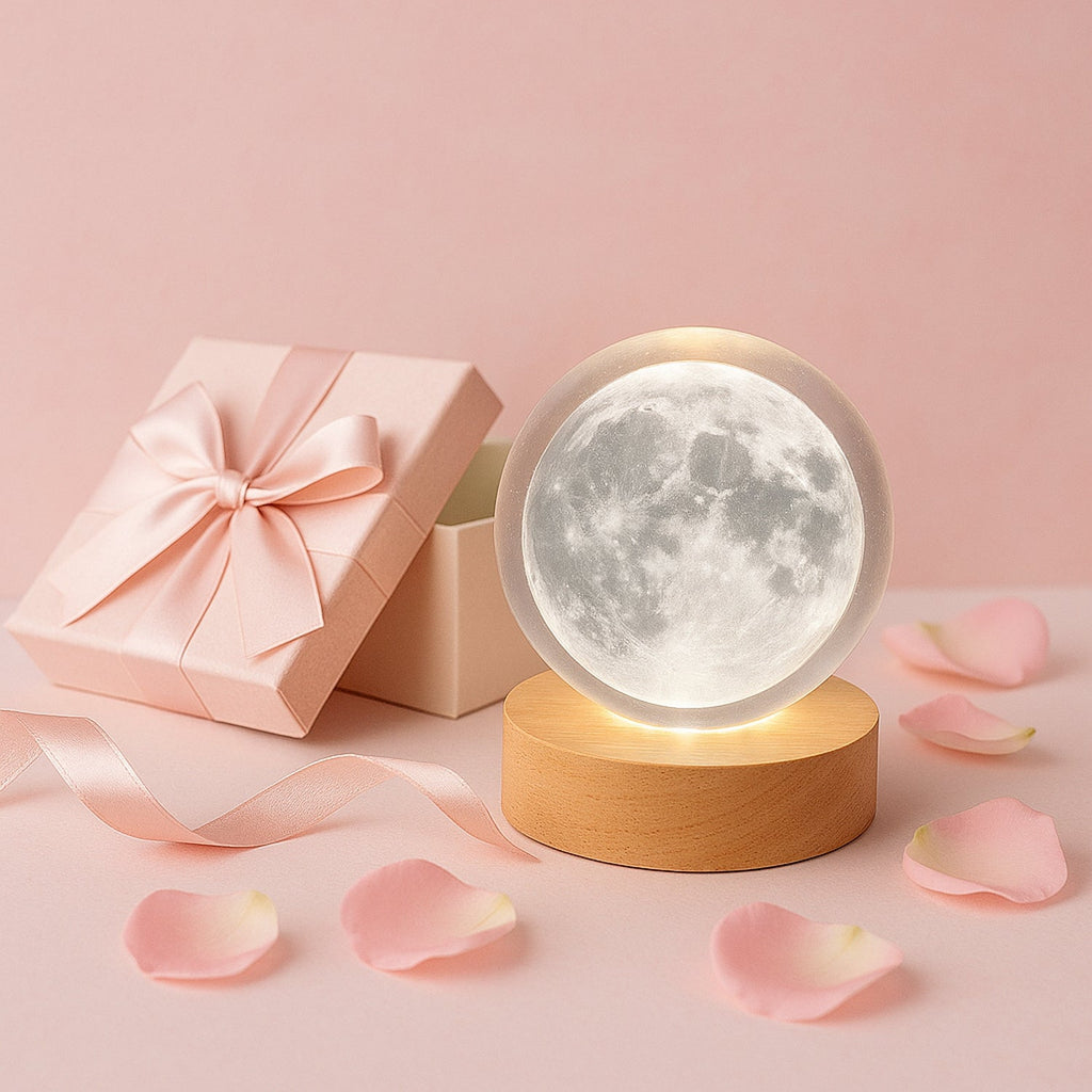 3D Crystal Ball lamps With Base (1 Pc / Mix Design)