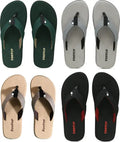 4 Pairs|EVA|Ultralightweight|Premium|Comfort|All Seasons Men Slippers  (Multicolor , 9)