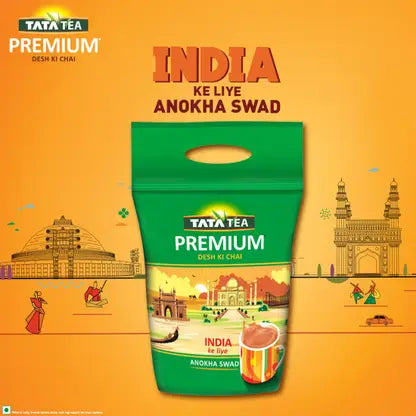 Tata Tea Premium Desh Ki Chai, Crafted For Chai Lovers Across India Tea Pouch (Plain chai)  (1 kg)
