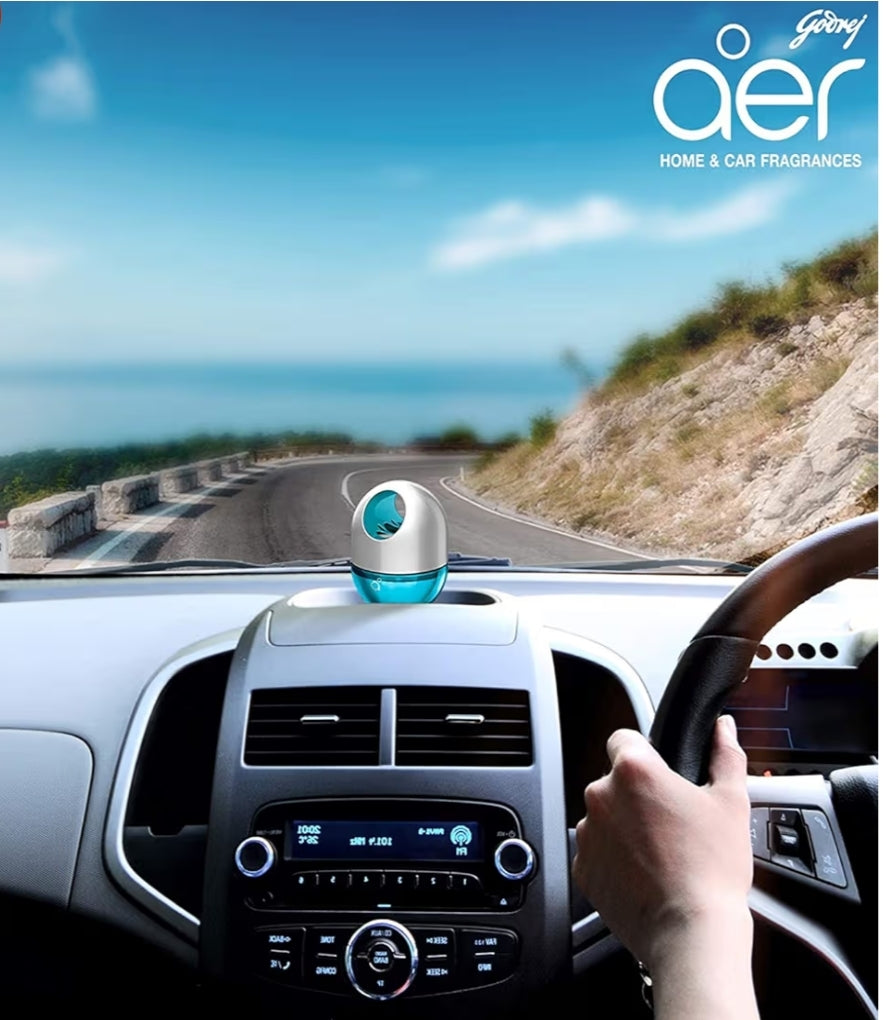 Godrej aer Twist, Car Air Freshener - Cool Surf Blue (45g