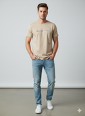 Beige Crew-Neck T-shirt