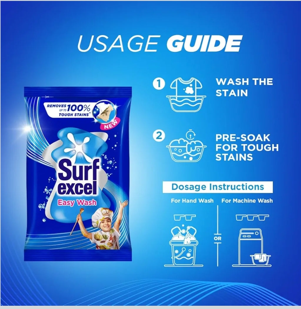Surf Excel Easy Wash Detergent Powder - 500 g
