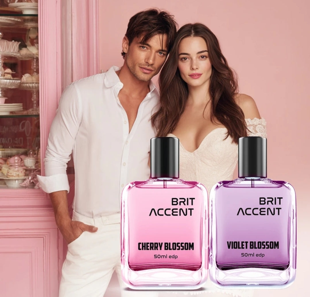 BRIT ACCENT

Combo Pack Violet Blossom&Cherry Blossom Premium Perfume Long lasting | Vanila Eau de Parfum

100 ml (For Women)