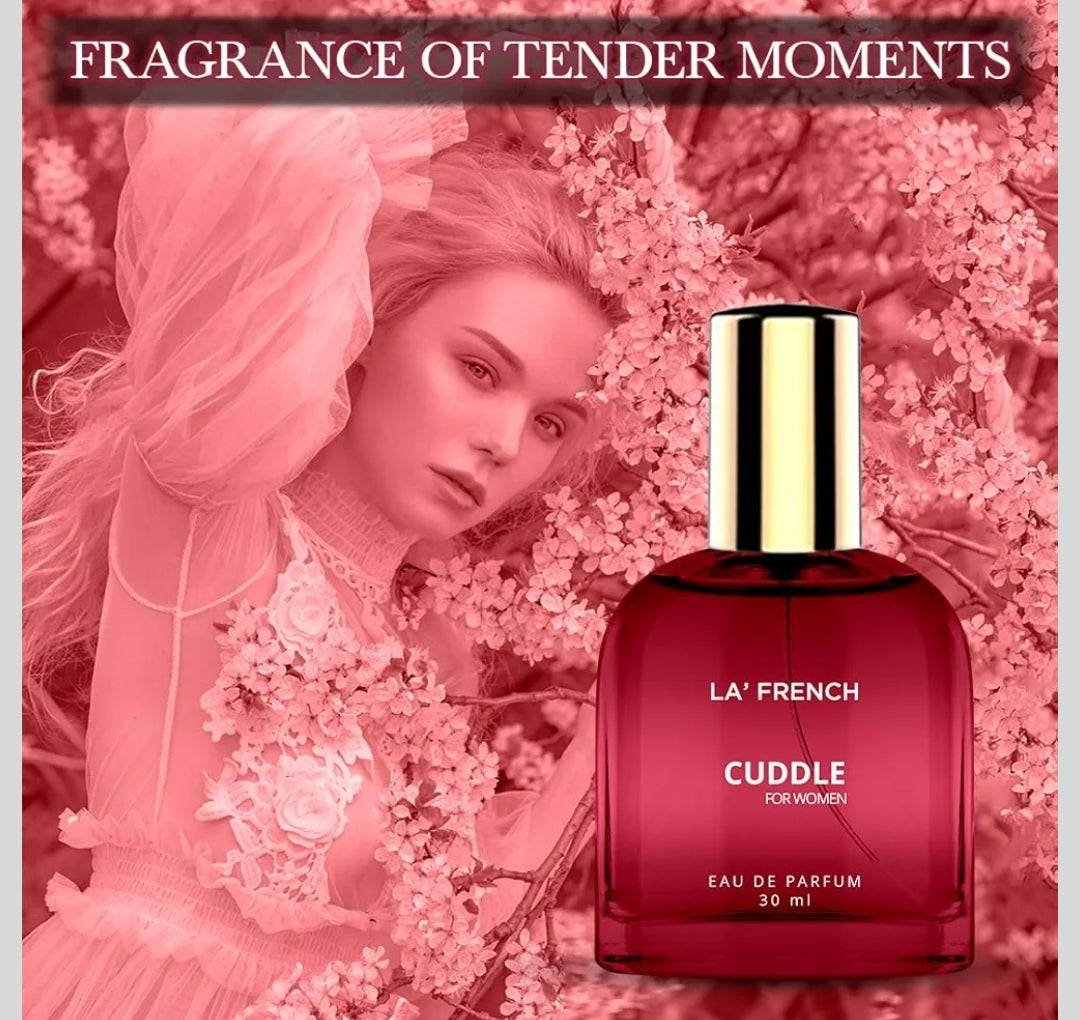 La French Cuddle Perfume Scent For Women 30 ml | Premium Luxury | Long Lasting | Eau De Parfum | Signature Scent | Date night fragrance | Ideal gift for Women