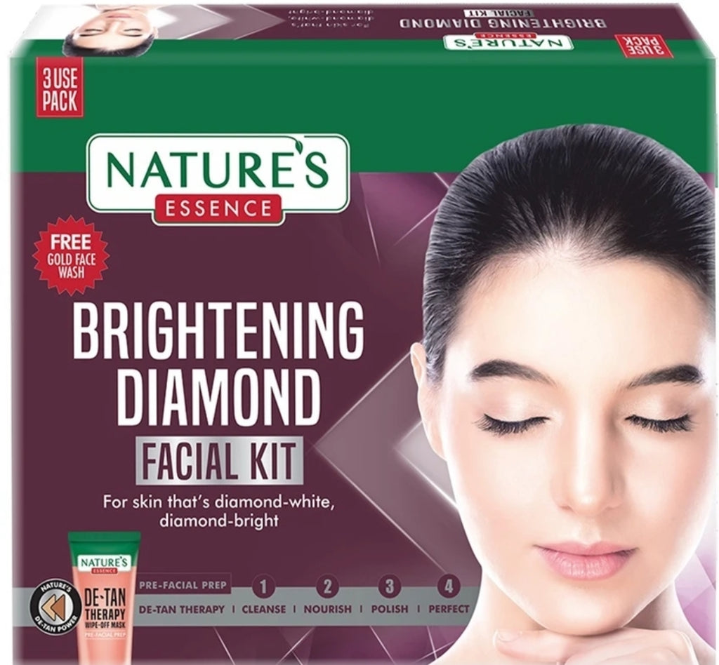 Nature's Essence

BRIGHTENING DIAMOND FACIAL KIT 60G+51G FACE WASH (280MRP) 110 g (110 g)