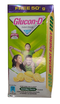 Glucon-D Nimbu Pani Glucose Powder (75g + 50gm =125gm, Refill)| For Tasty Tangy Flavoured Glucose Drink| Provides Instant Energy| Vitamin C Supports Immunity| Contains Calcium for Bone