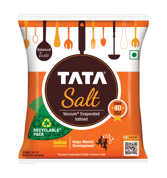 Tata Salt

Free Flowing and lodised Namak, Vacuum Evaporated lodized Salt (1 kg)