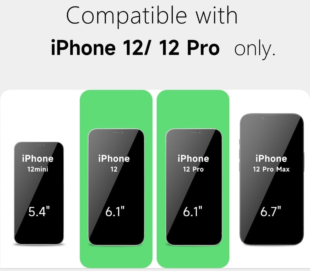 Ultra-Hybrid Back Cover Case for iPhone 12/12 Pro Compatible with Wireless Charging | 360¡ Protection | Crystal Clear Hard Back Cover Case for iPhone 12/12 Pro (White Magsafe)