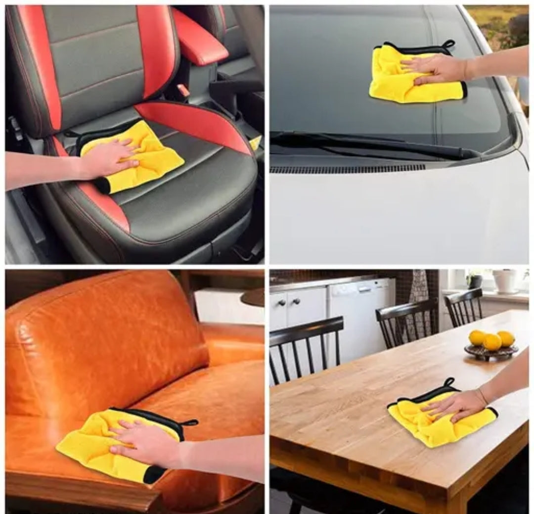 Microfiber Cleaning Cloth Car Vehicle

washing Cloth Daily Kitchen Cleaning Towel Lint-free GSM 600 Pack 4