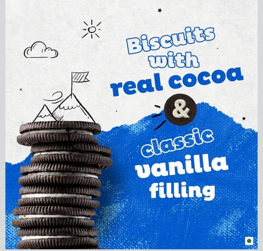 Cadbury Oreo Vanilla Flavour Creme Sandwich Biscuit Mega Family Pack, 876.75/813.75 g[weight may vary]