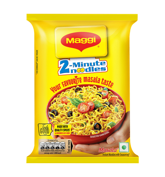 MAGGI 2-Minute Instant Noodles, Masala Noodles With Goodness Of Iron, Made With Choicest Quality Spices,