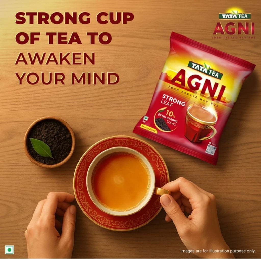 TATA TEA AGNI Black Tea Pouch, 1 Kg, Black Tea
